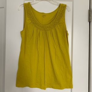 Ann Taylor LOFT Ruffle Neck Tank Top SZ M